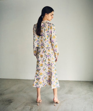 GRACE CONTINENTAL フラワー刺繍フレアスカート キナリ