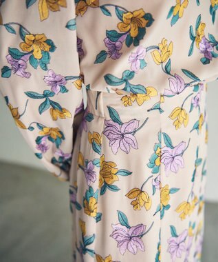 GRACE CONTINENTAL フラワー刺繍フレアスカート キナリ