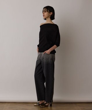 GRACE CONTINENTAL ドレープカットトップ ブラック