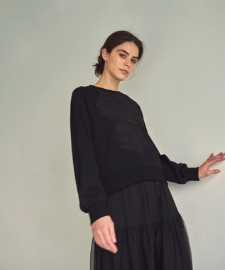 GRACE CONTINENTAL オーナメントカットトップ ブラック