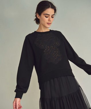 GRACE CONTINENTAL オーナメントカットトップ ブラック