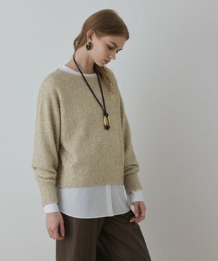 GRACE CONTINENTAL グリッターニットトップ キナリ