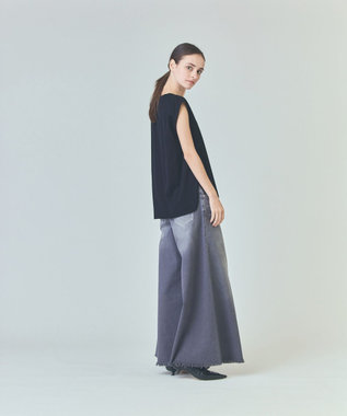 GRACE CONTINENTAL バックロゴ刺繍ノースリーブ ブラック