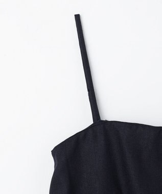 GRACE CONTINENTAL リネンタッチビスチェサロペ ネイビー