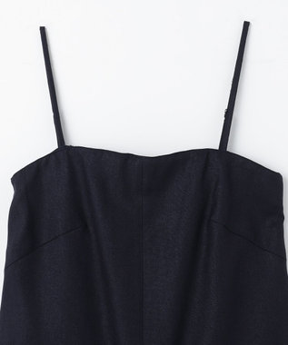 GRACE CONTINENTAL リネンタッチビスチェサロペ ネイビー