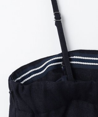 GRACE CONTINENTAL リネンタッチビスチェサロペ ネイビー