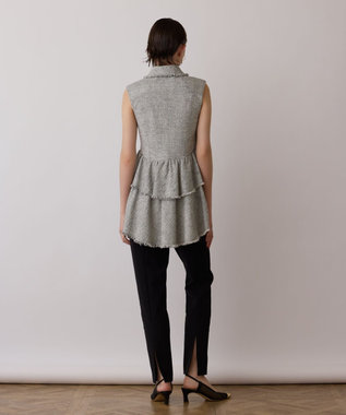 GRACE CONTINENTAL ストレッチテーパードパンツ ブラック