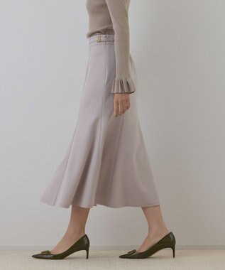 GRACE CONTINENTAL バックルマーメイドスカート ベージュ