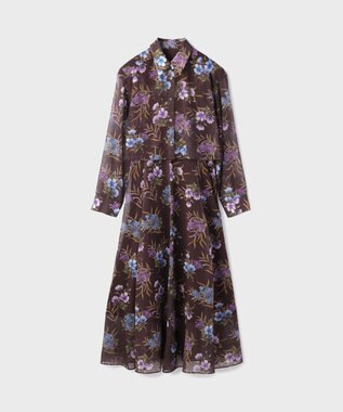 GRACE CONTINENTAL プリントセットアップワンピース ブラウン