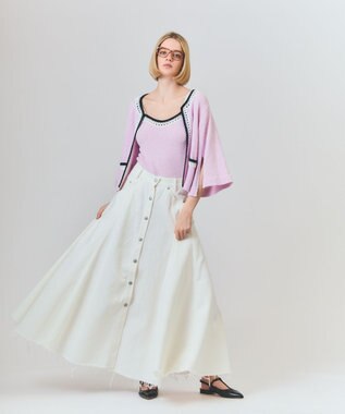 GRACE CONTINENTAL サーキュラーデニムスカート ホワイト