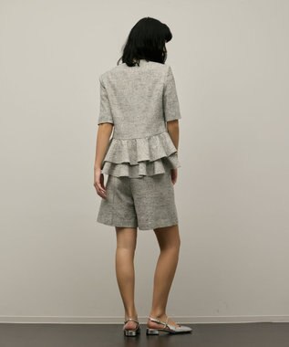 GRACE CONTINENTAL ツイードタックショートパンツ グレー