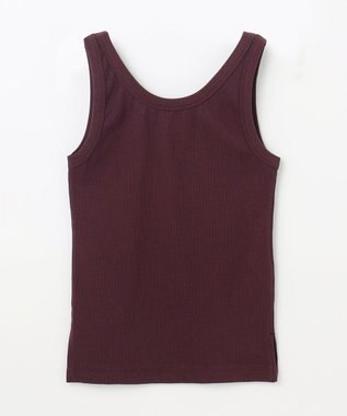 GRACE CONTINENTAL テレコノースリーブ ボルドー