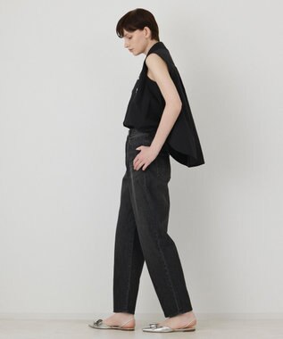 GRACE CONTINENTAL ビジューノースリーブシャツ ブラック