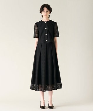 GRACE CONTINENTAL レースタックスカート ブラック