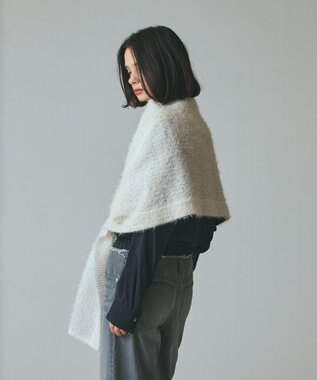 GRACE CONTINENTAL フェザーチュールストール ホワイト