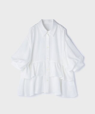 GRACE CONTINENTAL ティアードシャツチュニック ホワイト