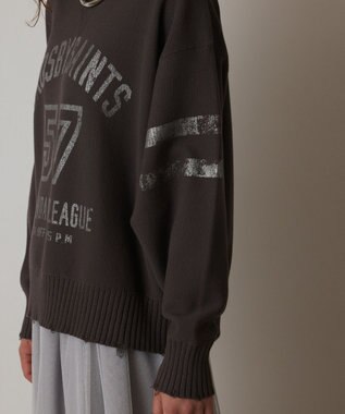 GRACE CONTINENTAL ナンバリングニットトップ グレー