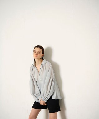 GRACE CONTINENTAL ドルマンボリュームシャツ グレー