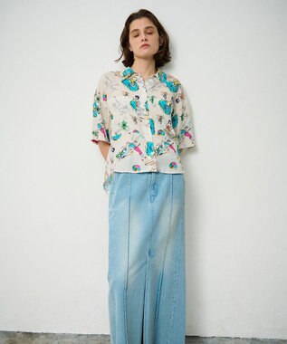 GRACE CONTINENTAL リゾートプリントシャツ キナリ