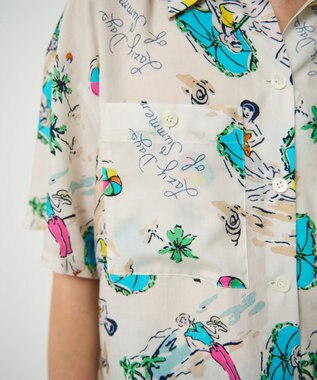 GRACE CONTINENTAL リゾートプリントシャツ キナリ