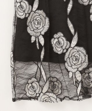 GRACE CONTINENTAL ハイネック刺繍ワンピース ブラック