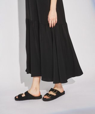 GRACE CONTINENTAL サテンフレアキャミワンピース ブラック