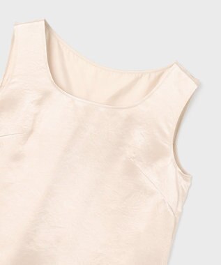 GRACE CONTINENTAL サテンノースリーブトップ ベージュ