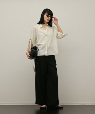 GRACE CONTINENTAL ロールアップスリーブトップス キナリ