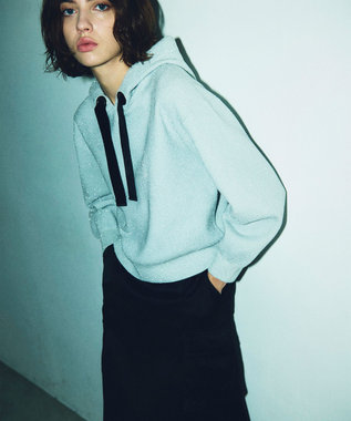 GRACE CONTINENTAL ラメニットパーカー ホワイト