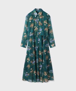 GRACE CONTINENTAL プリントセットアップワンピース グリーン