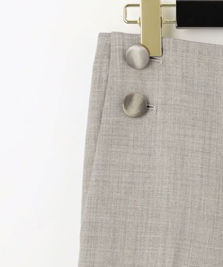 GRACE CONTINENTAL ウールストレッチセミワイドパンツ グレー