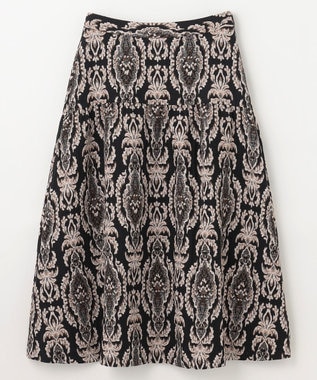GRACE CONTINENTAL オーナメントジャガードスカート ブラック