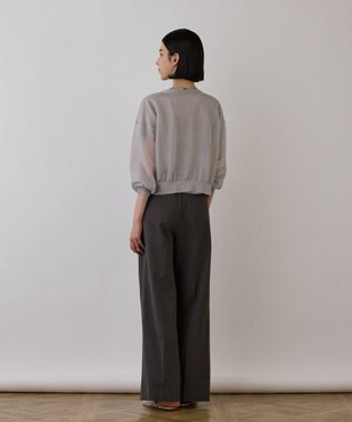 GRACE CONTINENTAL ブライトシアーニットカーディガン グレー