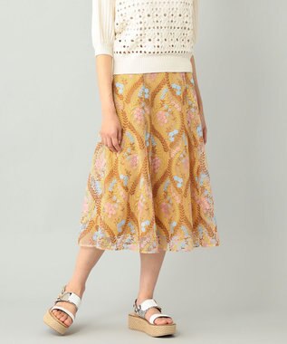 リーフフラワー刺繍スカート / GRACE CONTINENTAL | GRACE CONTINENTAL