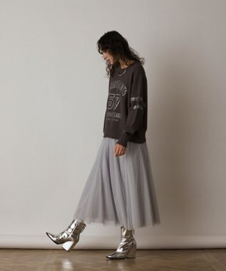 GRACE CONTINENTAL ナンバリングニットトップ グレー