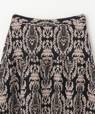 GRACE CONTINENTAL オーナメントジャガードスカート ブラック