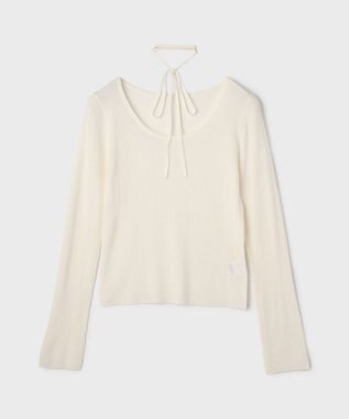 GRACE CONTINENTAL バイカラーリブニットトップ キナリ