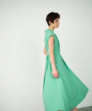 GRACE CONTINENTAL テーラーフレアワンピース ライトグリーン
