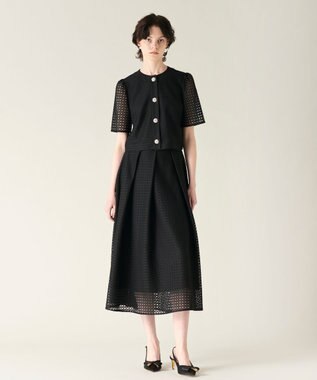 GRACE CONTINENTAL レースタックスカート ブラック