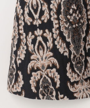 GRACE CONTINENTAL オーナメントジャガードスカート ブラック