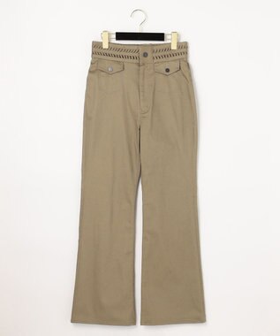 グレースコンチネンタル ダイアグラム オックステーパードパンツ カーキ GRACE CONTINENTAL SOLD OUT グレースコンチネンタル パンツ