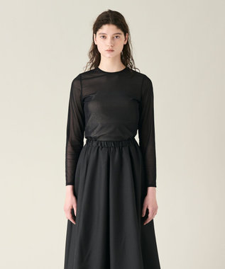 GRACE CONTINENTAL チュールシアートップ ブラック