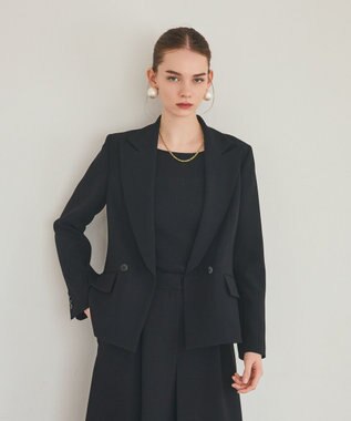 GRACE CONTINENTAL トリアセコンシャスジャケット ブラック