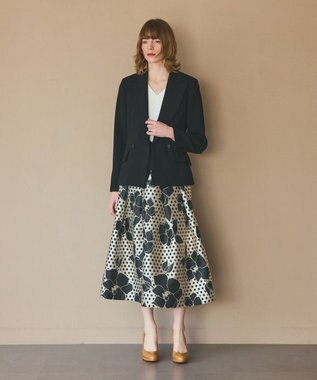 GRACE CONTINENTAL トリアセコンシャスジャケット ブラック