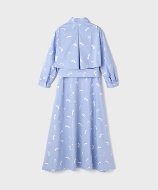 GRACE CONTINENTAL ヒールプリントシャツドレス ブルー