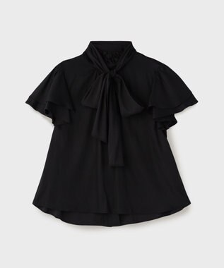 GRACE CONTINENTAL フリルボウタイブラウス ブラック