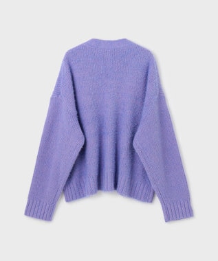 GRACE CONTINENTAL フェザールーズニットカーディガン ラベンダー