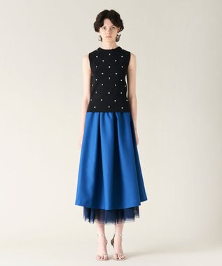 GRACE CONTINENTAL ツイル2WAY スカート ブルー