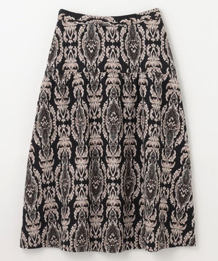 GRACE CONTINENTAL オーナメントジャガードスカート ブラック