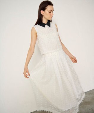 GRACE CONTINENTAL シアージャガード スカート ホワイト